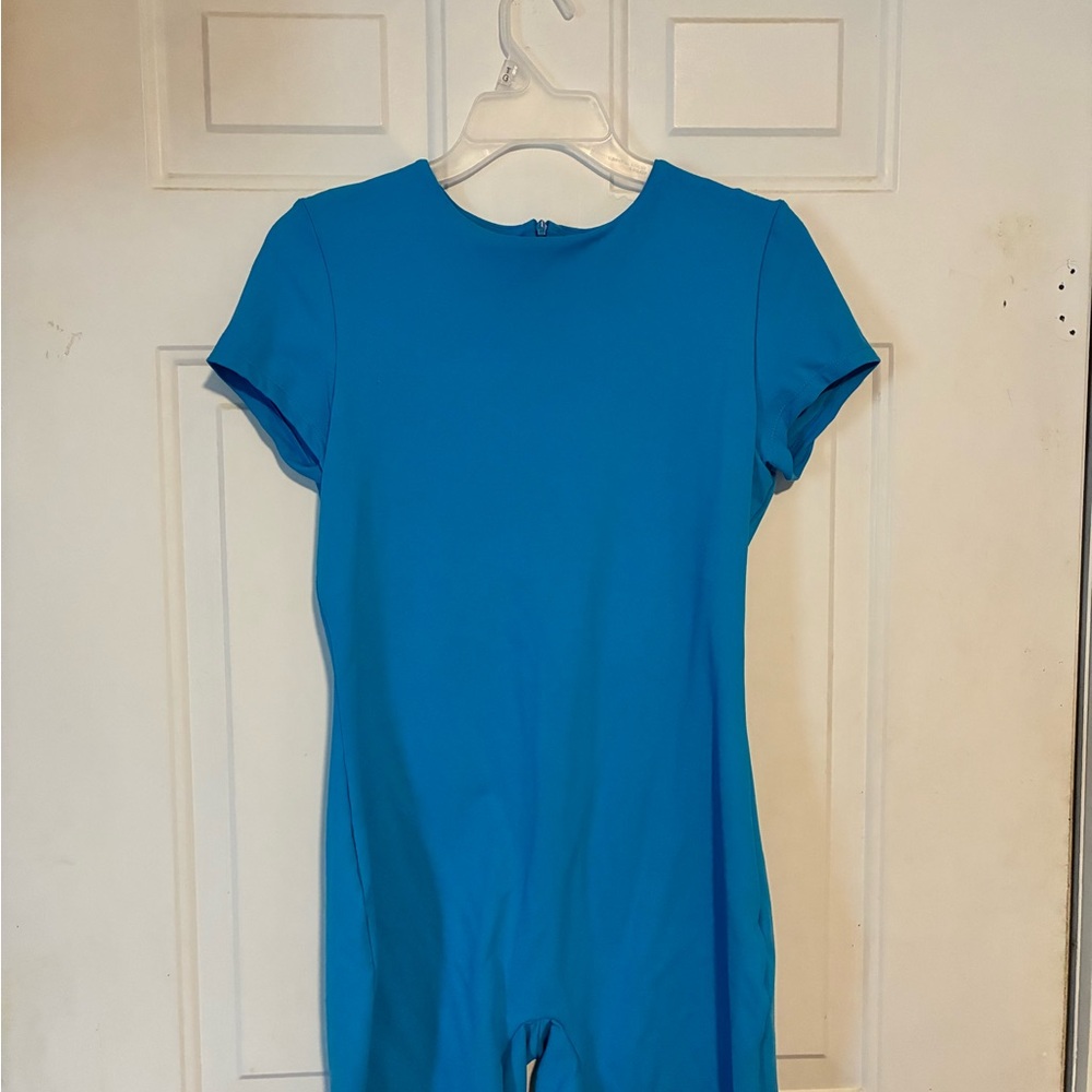 Blue Women's Active Wear Bodysuit